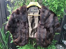 Vintage RUSSIAN Fur Stole Coat GRAF'S OF SAN DIEGO Reddish-Brown -SOFT picture