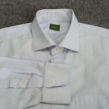 Sid Mashburn Dress Shirt Mens 15.5 Slim Blue White Striped Cotton Spread Collar picture