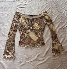 Y2K vintage wet seal funky Fairy Style bell sleeved top Size Medium picture
