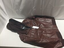 J63 DAVID OUTWEAR Salvador Synthetic Leather Jacket Saddle Brown Mens Size Small picture