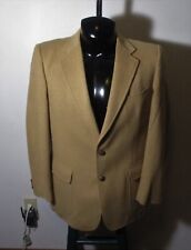 Men's Vintage STANLEY BLACKER Tan 100% Cashmere Blazer Suit Jacket Size 40R picture