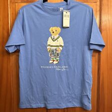 POLO RALPH LAUREN BEAR Polo Bear T-Shirt Blue Size 14/16 Large New With Tag picture