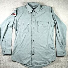 Lakeland FR High Performance Flame Resistant Knit Button Up Shirt Grey Medium picture