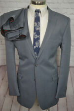 Carlo Lusso Mens Gray Classic Fit 2 Piece Suit 46L Jacket 41x31 Pant picture