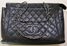ICONIC Vintage Black Leather Chanel Caviar Quilted CC Chain Shoulder/arm Handbag picture