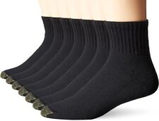 GoldToe Men's Black Cotton Ankle Athletic Sock, 6 Pair Shoe Size 6-12.5 picture