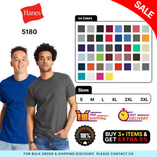 Hanes 5180 Unisex Short Sleeve Ringspun Cotton Plain Stylish Beefy-T T-Shirt picture