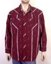 vintage 80s 90s Blair SOUTHWESTERN Western Shirt Brushpopper Button Front 2XL picture
