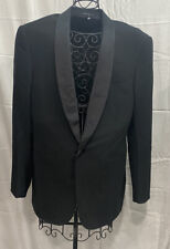 Ralph Lauren Black Label Satin Lapel 100% Wool Black Tuxedo Dinner Jacket 40R picture