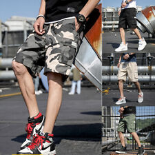 Men Fashion Casual Cargo Shorts Pants Multi Pockets Chino Summer Beach Trousers picture