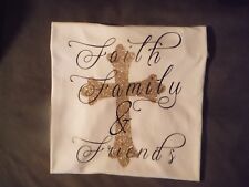 Faith, Family, & Friends Christian Religion God White Adult T-Shirt picture