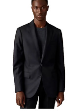 J.Crew Mens $450 Ludlow Slim Fit Suit Jacket Italian Wool  Black 38S 28130 picture