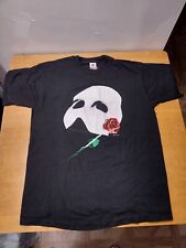 Vintage 1986 Phantom Of The Opera T-Shirt Size L Black (Read) picture