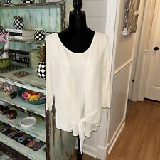 Joseph A Medium NWT Tie Front Ivory Top picture