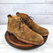 John Varvatos Collection Handmade Julian Chukka Suede Leather Boots Sz 10  picture