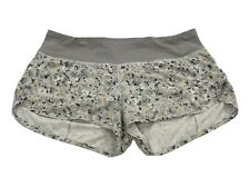 Lululemon Speed Up Running Shorts Womens Size 6 Gray Abstract Print Inseam 2.5” picture