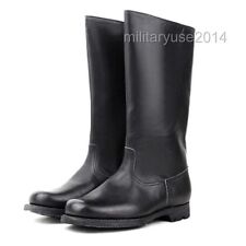 LEATHER MILITARY WWII GERMAN ARMY EM LEATHER COMBAT OFFICER BOOTS IN SIZES 3514 picture