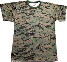 Rothco 8777 Mens Sz M Woodland Camo Short Sleeve T-Shirt Crew Neck Casual Soft picture