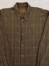North River Outfitters Flannel Shirt 2XLTall Button Up Long Sleeve Green Plaid picture