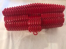 Bakelite Red Beaded purse/clutch vintage picture