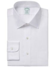 Brooks Brothers Men's Extra Slim Fit Button Down Shirt Pinpoint White 14.5 / 33 picture