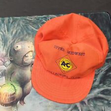 Vintage Allis Chalmers Snapback Hat Mens Orange Cap READ USA Made Club Collector picture