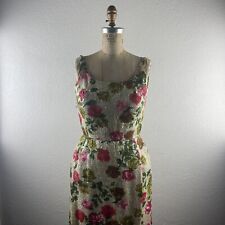 Vintage l 50s S Roses Iridescent Sequins Pinup Bombshell Glamour Wiggle Dress picture