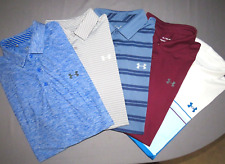 Lot of 5~ Under Armour Heat Gear Short Sleeve Stretch Polo Golf Shirts Men's XL picture
