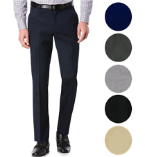 Men's Premium Slim Fit Dress Pants Slacks Flat Front Multiple Colors picture