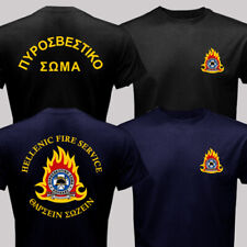 Greece Hellenic Fire Service Police Fire Brigade Greek Firefighter T-shirt picture