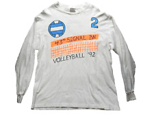 VTG Volleyball Shirt Adult Large 43rd Signal BN Long Slv 90s Single Stitch Mens picture