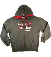 Hard Rock Cafe Las Vegas Black Full Zip Hoodie Sweatshirt Mens Size XL Music picture