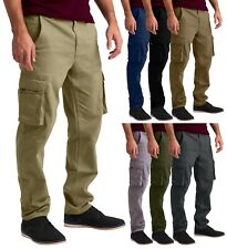 Mens Cargo Combat Flex Work Trouser Relax-Fit Multi Pocket Stretch Workwear Pant picture