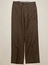 Sid Mashburn 36 x 32 USA MADE Brown Plainweave Unlined Flat Front Dress Trousers picture