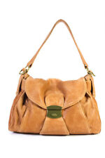 Kooba Women's Latch Closure Pockets Leather Crossbody Handbag Camel Size M picture
