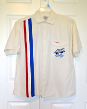 Rare Disney Herbie #53 Button Up Racing Stripe Shirt Men's Size L Short Sleeve picture