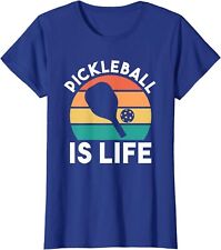 Flag Pickleball Player Vintage Pickle Is Life Ladies' Crewneck T-Shirt picture