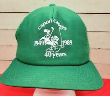 Vtg 1989 40 Years 1949-1989 Golf Capon Capers Strapback Hat  picture