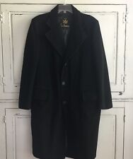 RARE Antique Men's Marshall & Reed 100% Cashmere Black Lined Coat 42R 2A picture