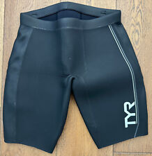 TYR Men's 32 Medium Black Grey Neo Swim Wetsuit Shorts Hurricane Category 1 New picture