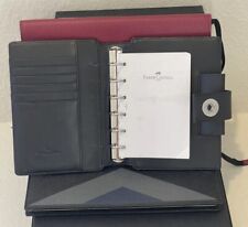 Faber Castell Agenda Organizer 15x12cm 6 Ring A6 Size Black Leather With Box picture