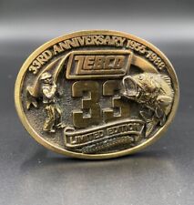 Vintage Zebco 33rd Anniversary Limited Edition Belt Buckle 1955-1988 picture