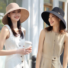 OH Women Straw Hat Anti-UV UPF50+Hepburn Style Sun Cap  Beach Roll up Fedora picture