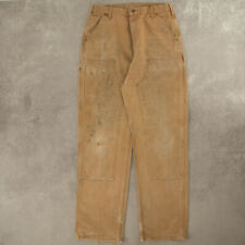 Carhartt Vintage Distressed Double Knee Pant W34 L36 Workwear Men's Beige picture