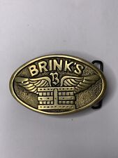 Brass Brinks Armored Car Truck Security 1/200 Rare 1970s Vintage Belt Buckle picture