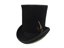 Express Hats Stove Pipe Lincoln Victorian Steam Punk Wool Felt Tall Top Hat  picture