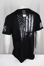 Grunt Style Men's 1776 Flag T Shirt Short Sleeve Shirt Crew XXL Black picture