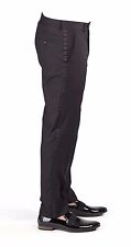 Men's Tailored Slim Fit Black Flat Front Tuxedo Pants Dress Slacks By Azar Man picture