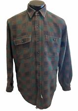 RALPH LAUREN RR Double R Flannel Plaid Shirt Mens S Green Outdoor Western picture