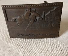 VTG Rise of the Spirit Of Independence (Paul Revere) Brass Belt Buckle EUC picture